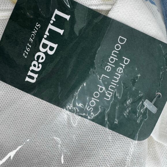 NEW Old Stock LL Bean Polo Shirt 100 Year Edition With Boot Logo White small - Picture 3 of 9